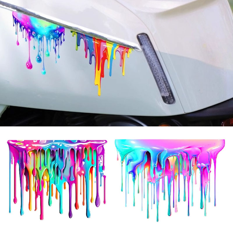Home Decor Dopamine - 1PC Dopamine สติ๊กเกอร์รถจักรยานยนต์กันน้ําไวนิลสําหรับรถจักรยานยนต์การใช้ถังแผงด้านข้างไฟฟ้าสกู๊ตเตอร์ตลกตกแต่ง