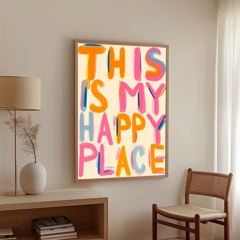 Home Decor Reviews - ภาพพิมพ์บนผ้าใบคำคม 