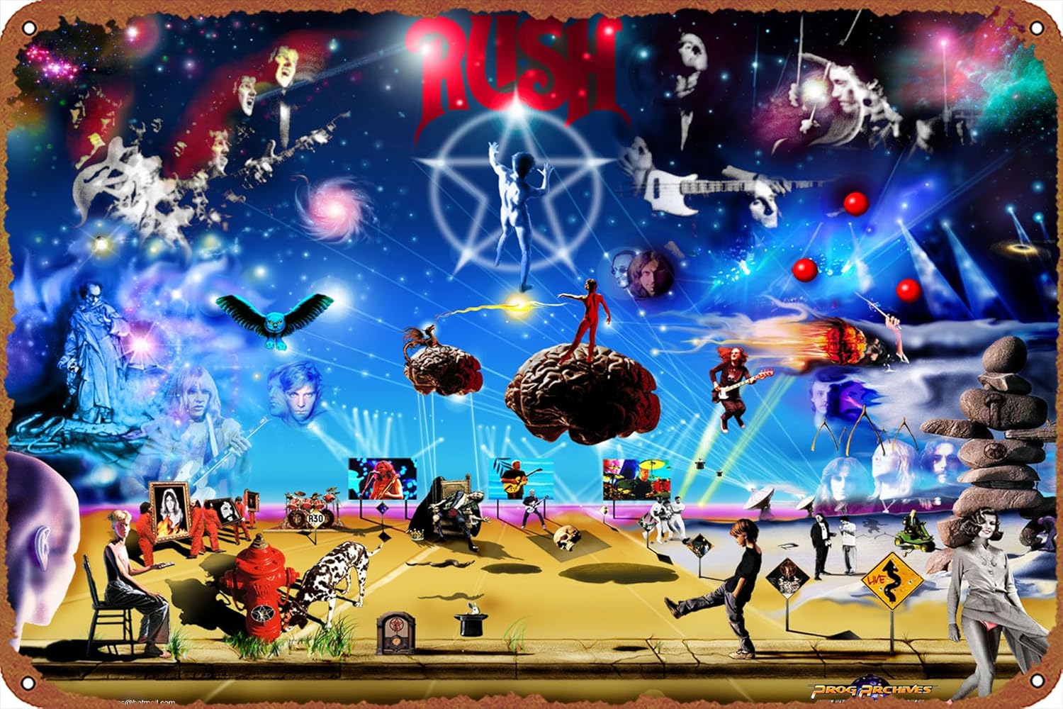 Home Decor Logo - 1p, รูปภาพวงดนตรี RUSH BAND - โปสเตอร์เพลงวงดนตรี
