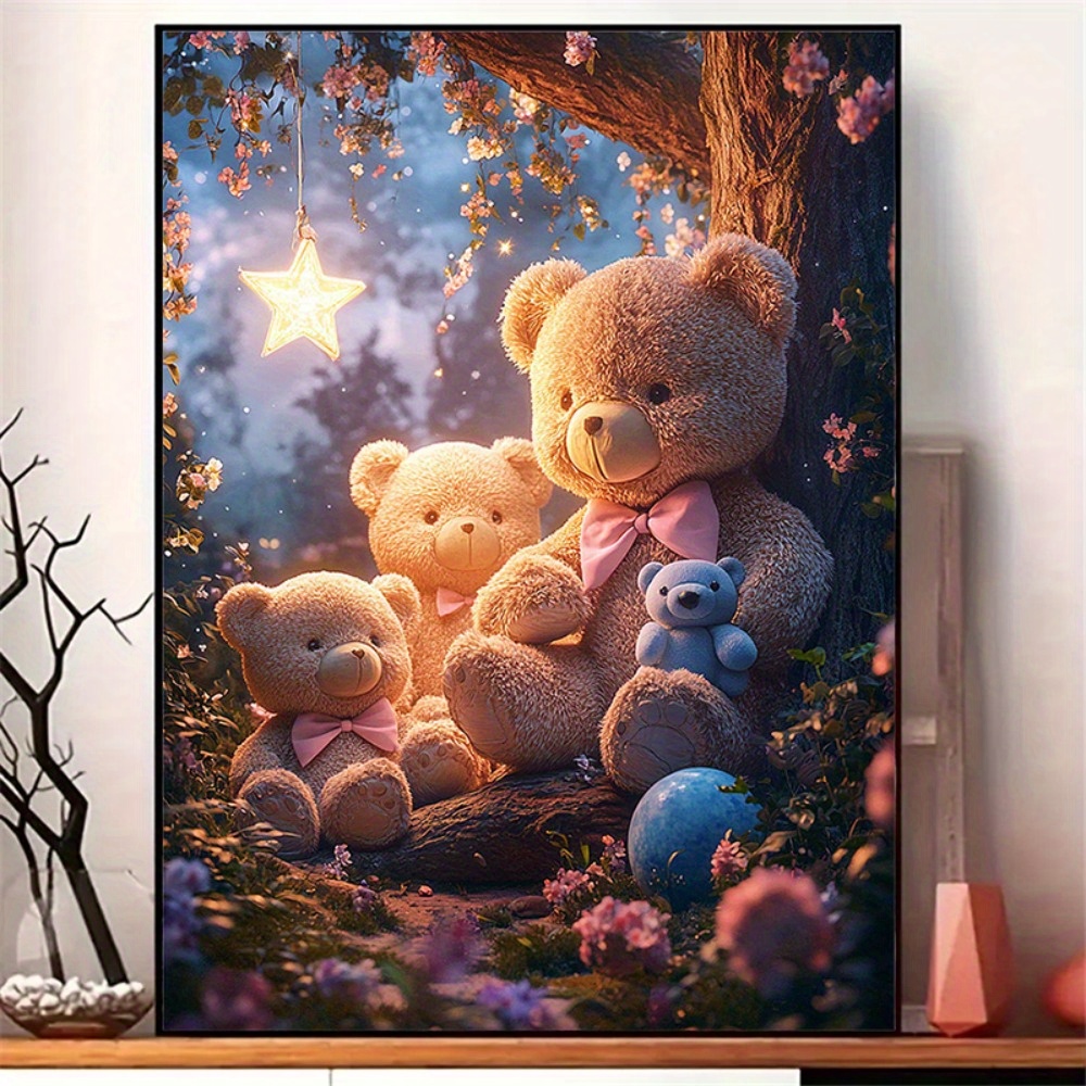Home Decor Under 500 - 500/1000/1200/2000PCS ปริศนาตุ๊กตาหมีภายใต้แสงดาวจิ๊กซอว์ตกแต่งบ้านสมัยใหม่ของขวัญแบบโต้ตอบสำหรับครอบครัวของขวัญวันหยุด