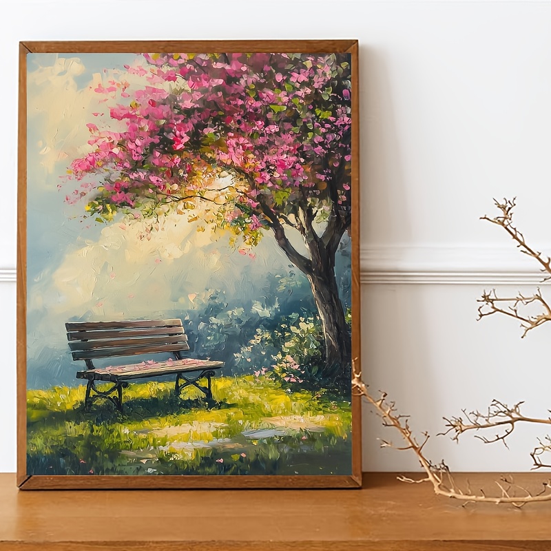 Home Decor Under 500 - 500/1000/1200/2000PCS ปริศนาสำหรับผู้ใหญ่อาบน้ำใต้ต้นไม้ในฤดูใบไม้ผลิ,จิ๊กซอว์ปริศนาเกมท้าทายสมองของขวัญตกแต่งบ้าน