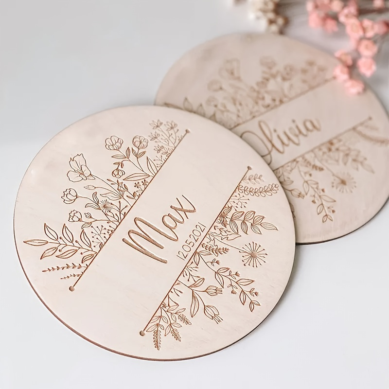 ป้ายชื่อสลักลายดอกไม้แบบส่วนตั - Home Christmas Decor บทวิจารณ์และราคา