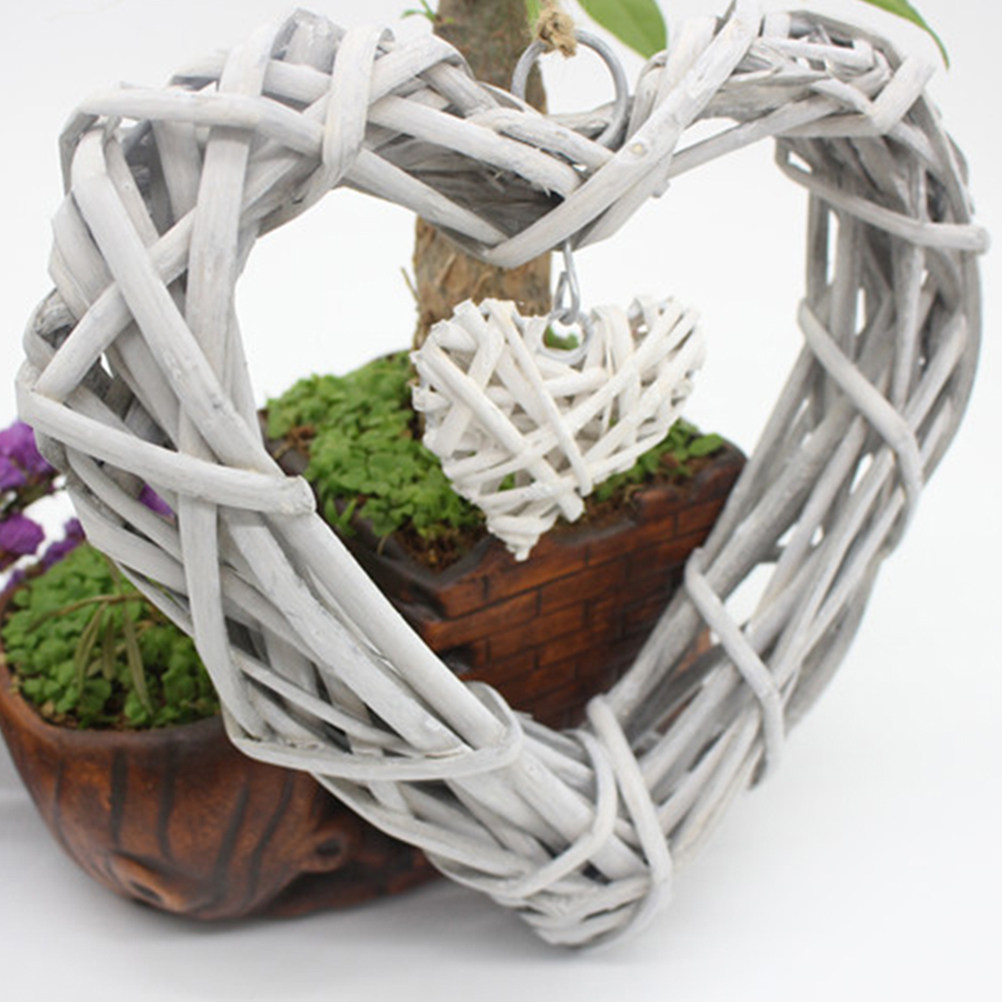ของตกแต่งรูปหัวใจสีเบจสไตล์เรส - Home Decor Rattan บทวิจารณ์และราคา
