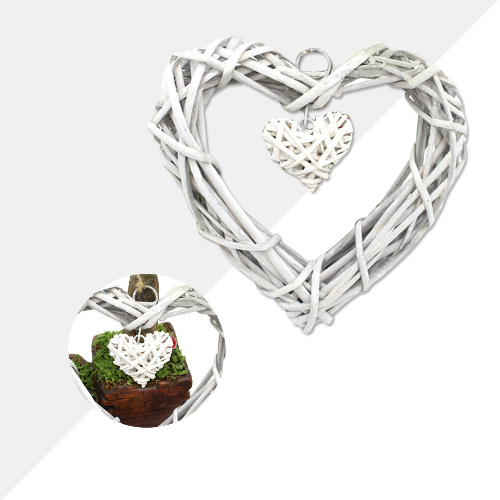 ของตกแต่งรูปหัวใจสีเบจสไตล์เรส - Home Decor Rattan บทวิจารณ์และราคา