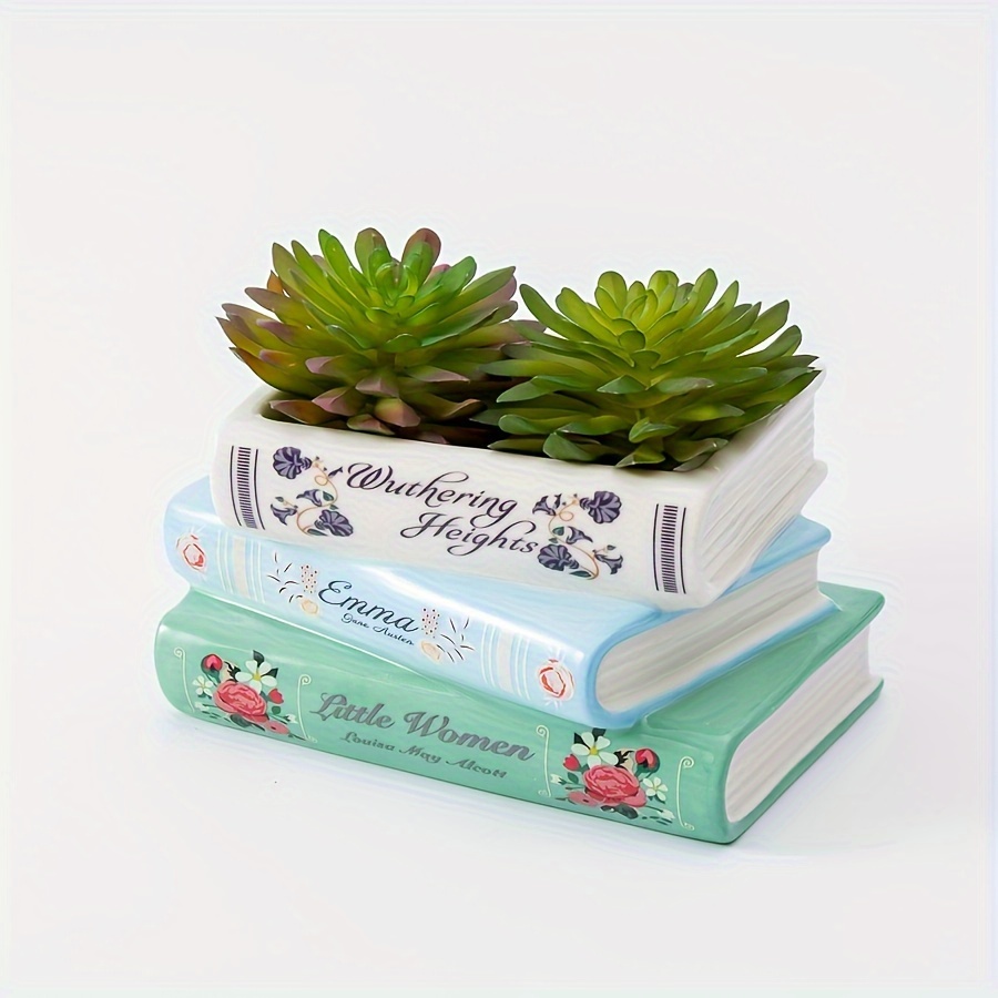 แจกันเซรามิครูปหนังสือสามชั้น  - Home Decor Dopamine บทวิจารณ์และราคา