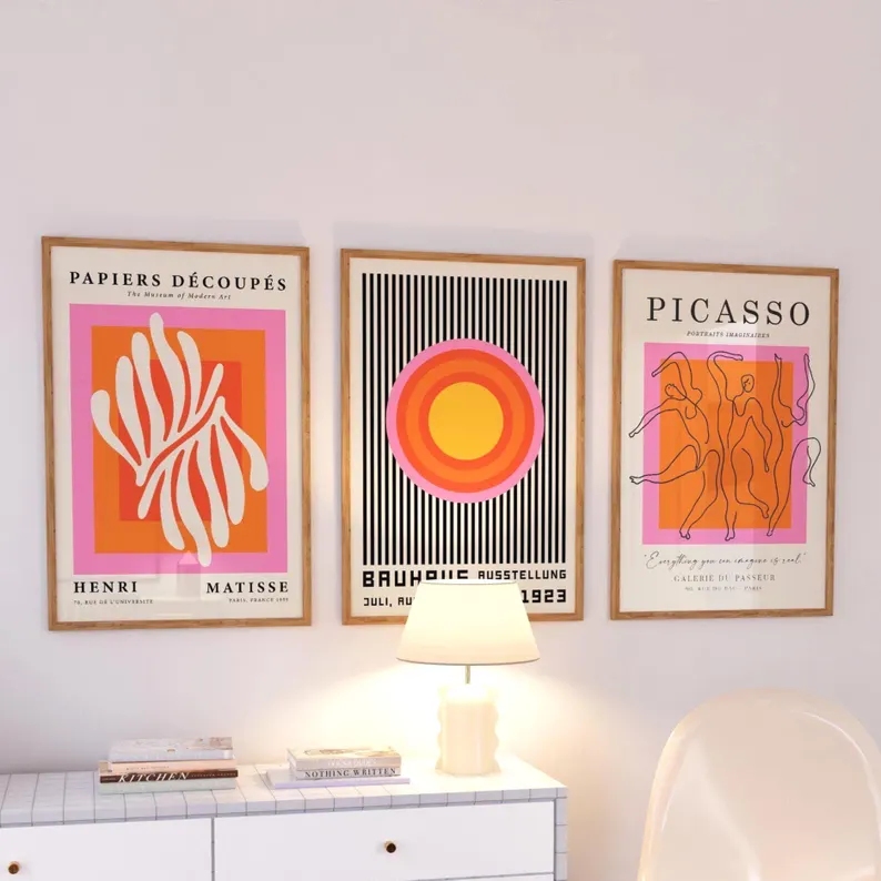 3 ชิ้น โมเดิร์น ออเรนจ์ บาวเฮา - Home Decor Reviews บทวิจารณ์และราคา