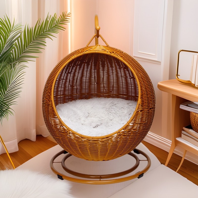 เตียงแมวแขวนทำจากหวาย นุ่มสบาย - Home Decor Rattan บทวิจารณ์และราคา