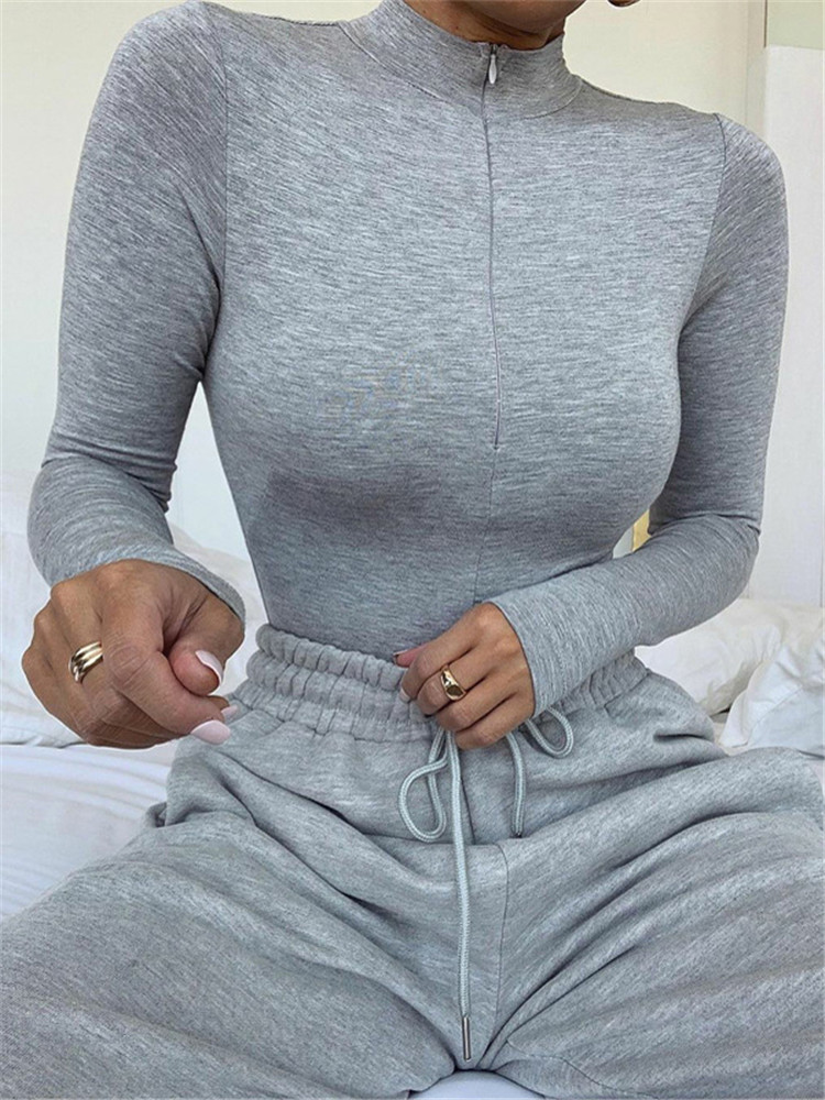 Shestyle Solid Zipper Bodycon  - Home Decor Zara บทวิจารณ์และราคา