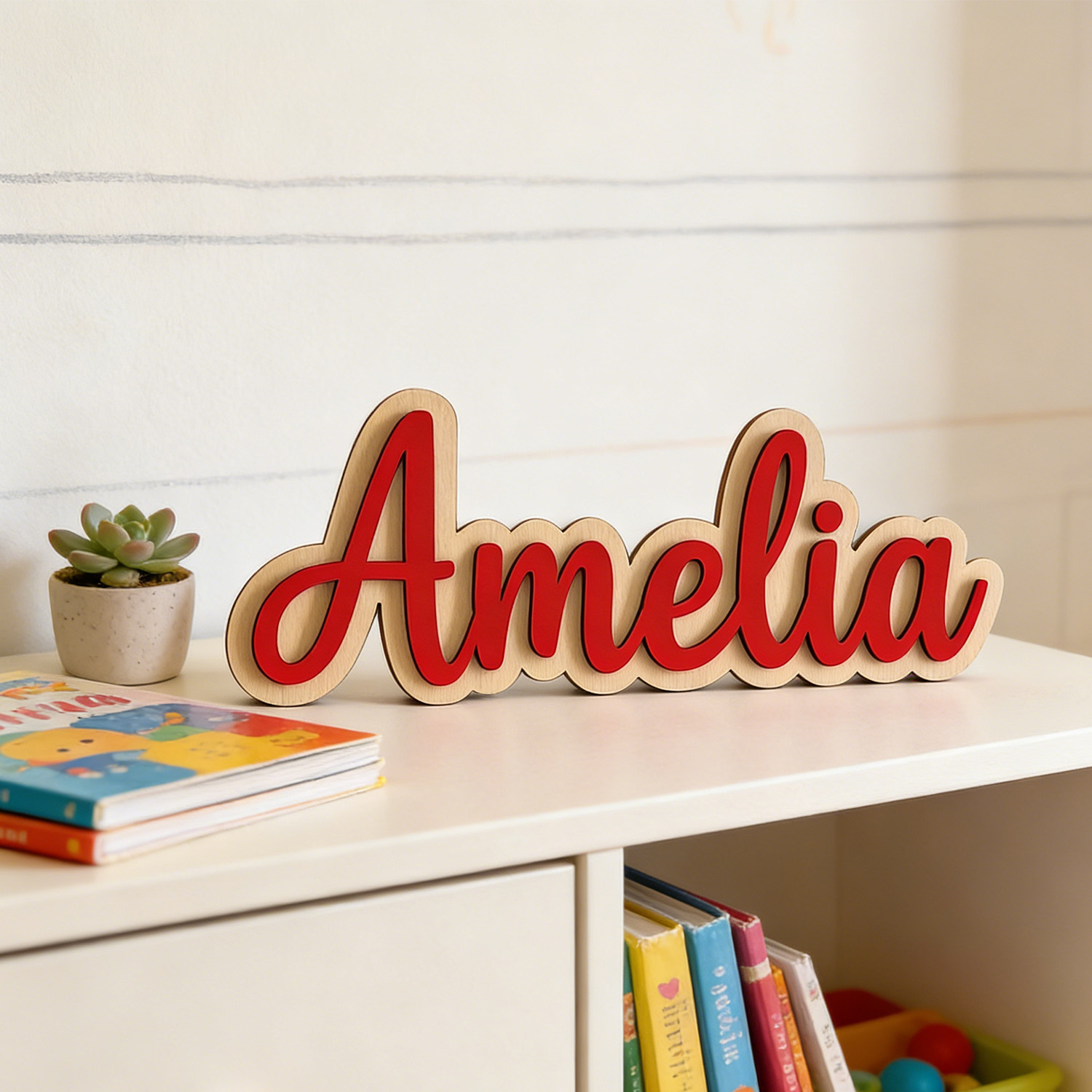 ป้ายชื่อสกุลไม้สองชั้นแบบกำหนด - Home Christmas Decor บทวิจารณ์และราคา