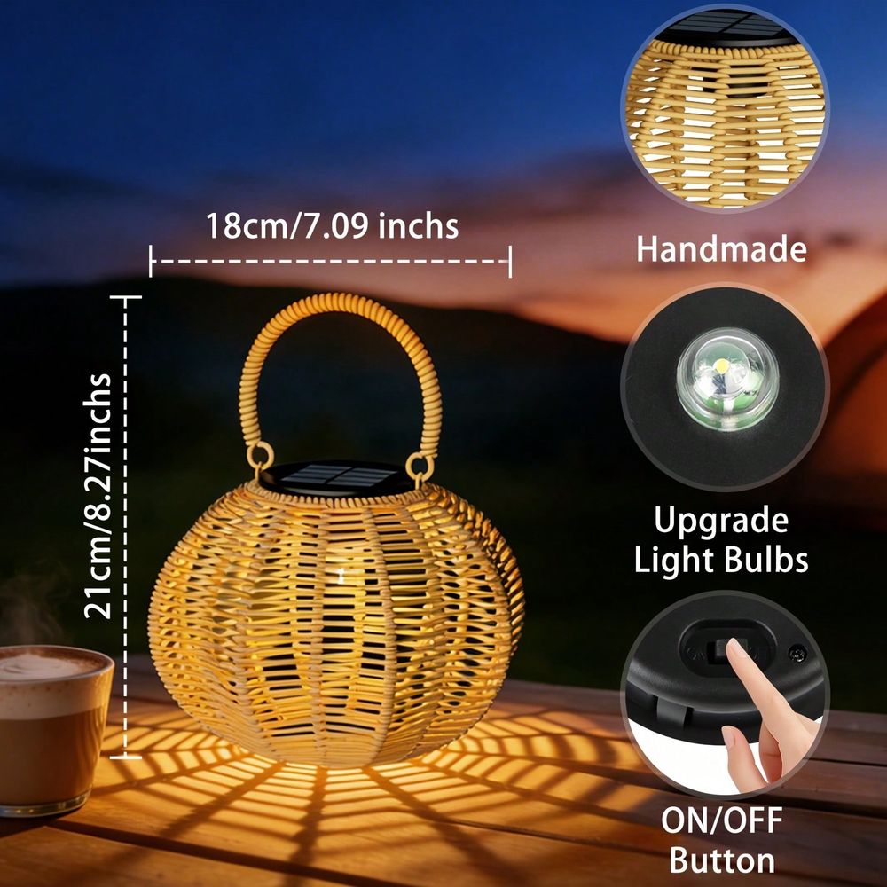 โคมไฟพลังงานแสงอาทิตย์แบบหวายส - Home Decor Rattan บทวิจารณ์และราคา